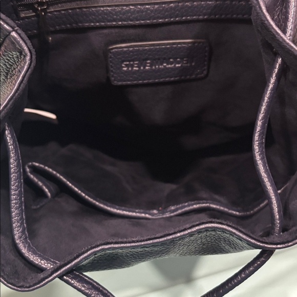 Steve Madden Navy Blue Backpack Purse 
Pebbled Look With Adjustable Chain Straps main image 4